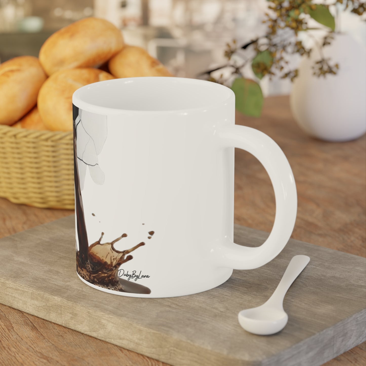 Pouring Beans Ceramic Coffee Mug — 11/15/20oz Microwave & Dishwasher Safe