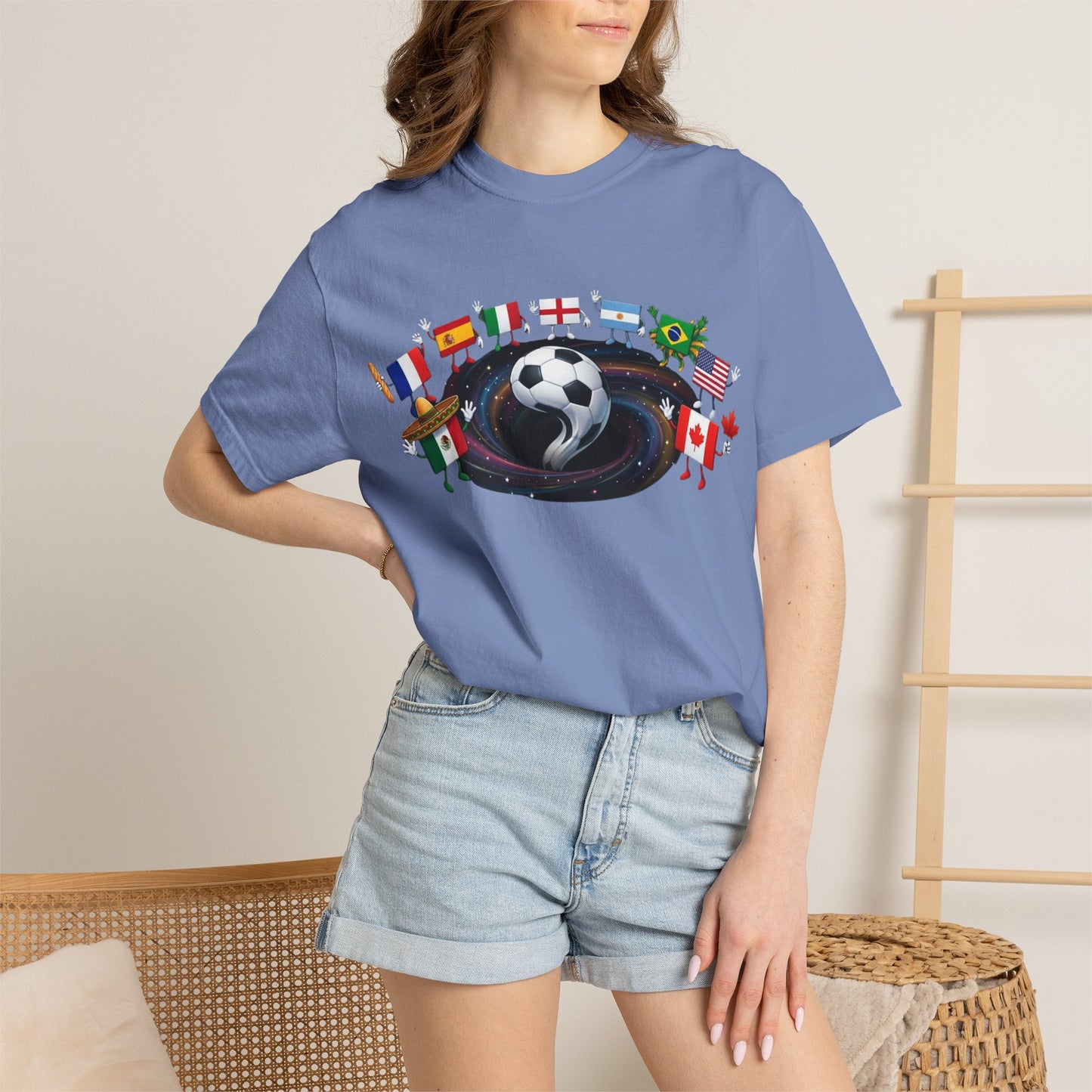 2026 World Soccer Vintage Tee — International Flag Fan T-shirt