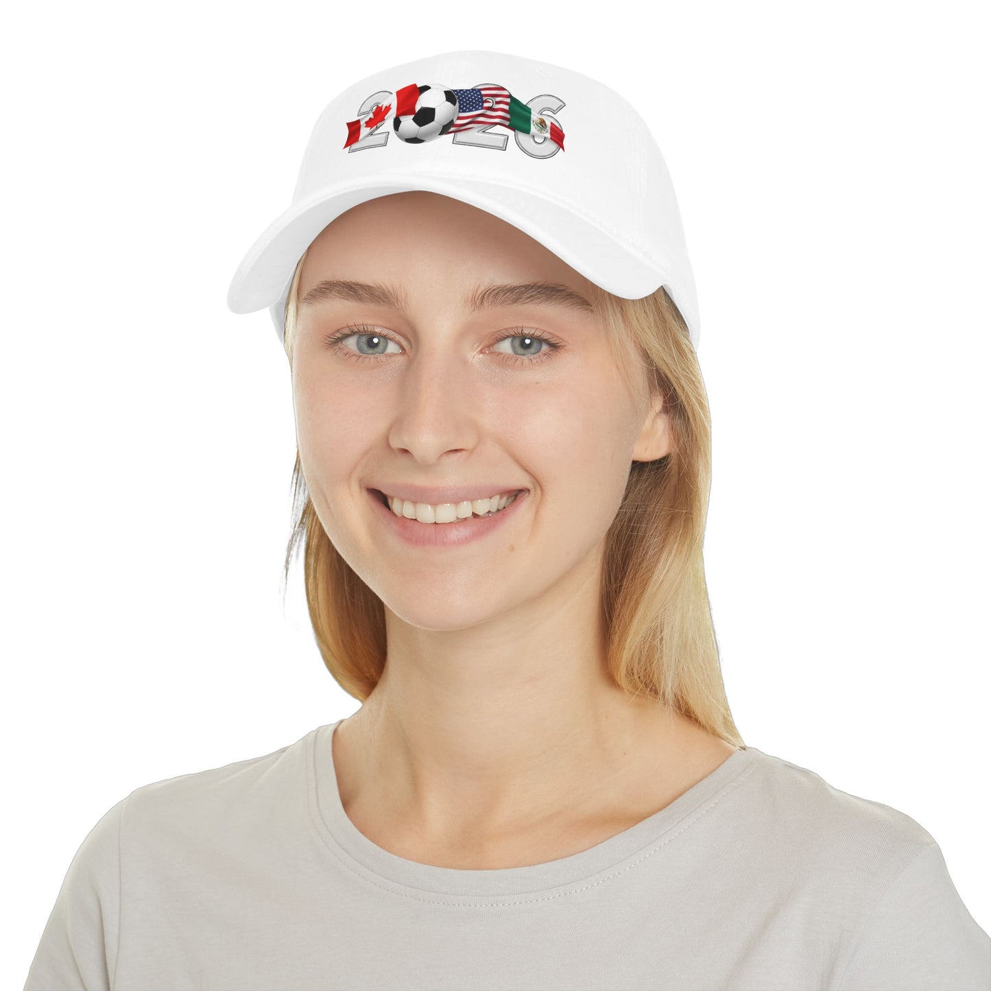 2026 North America Soccer Flag Baseball Cap — USA Canada Mexico Adjustable Dad Hat