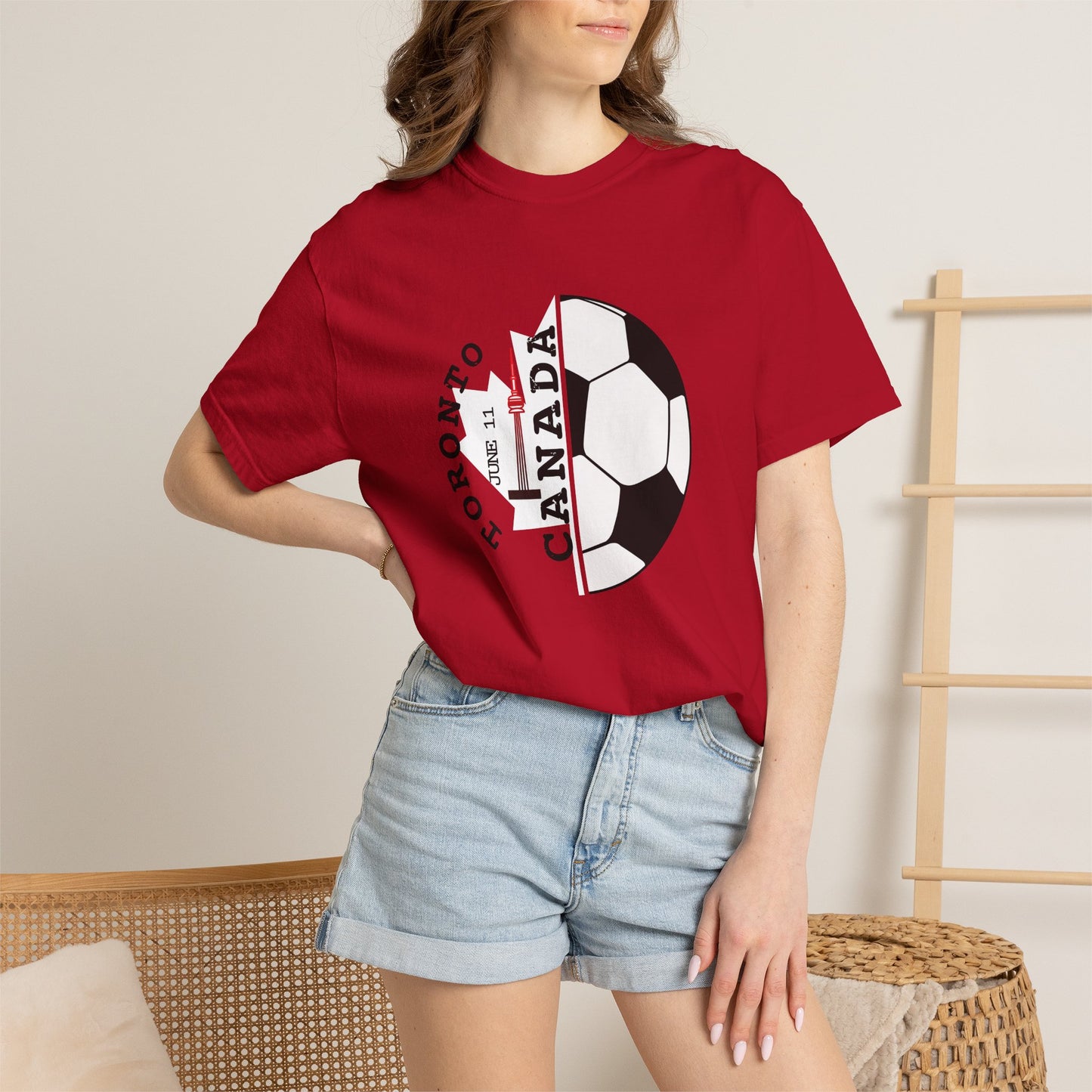 Toronto Soccer Maple Leaf T-shirt | Canada Fan Gear, June 11 Souvenir