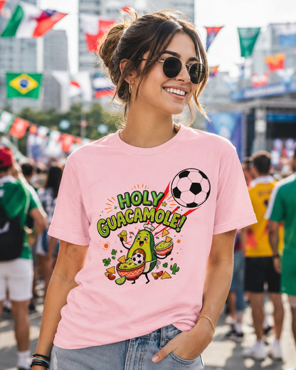 Holy Guacamole Soccer T-Shirt — Funny Avocado Football Fan Tee