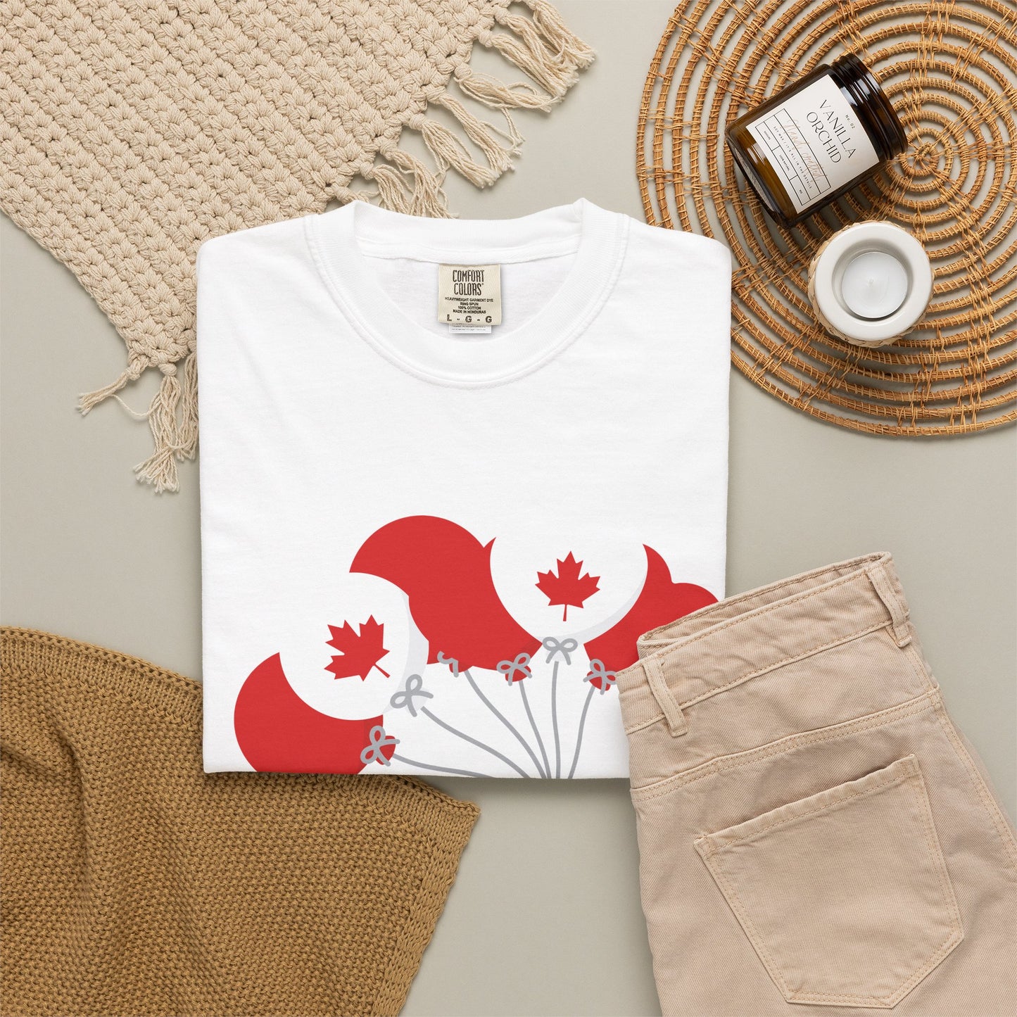 Canada Day Maple Leaf Balloons T-Shirt — Canada Day Celebration Tee