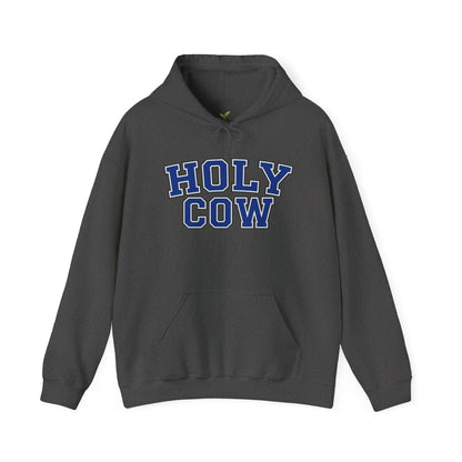 Holy Cow Collegiate Hoodie — Retro Mascot Letterman Style