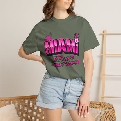 Miami Est 2020 Flamingo Soccer T-Shirt