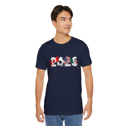 2026 North America Soccer Fan Tee — Canada USA Mexico Flag Crewneck