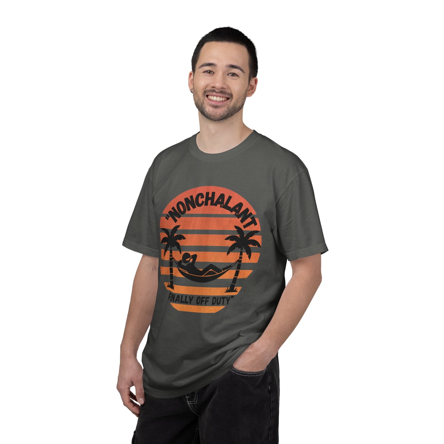 Finally Off Duty T-Shirt — Retro Palm Hammock Graphic Tee