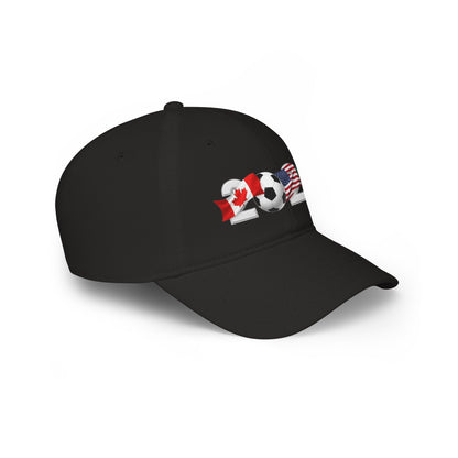 2026 North America Soccer Flag Baseball Cap — USA Canada Mexico Adjustable Dad Hat