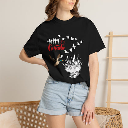 Canada Day Flying Geese T-Shirt — Wildlife Nature Celebration Tee