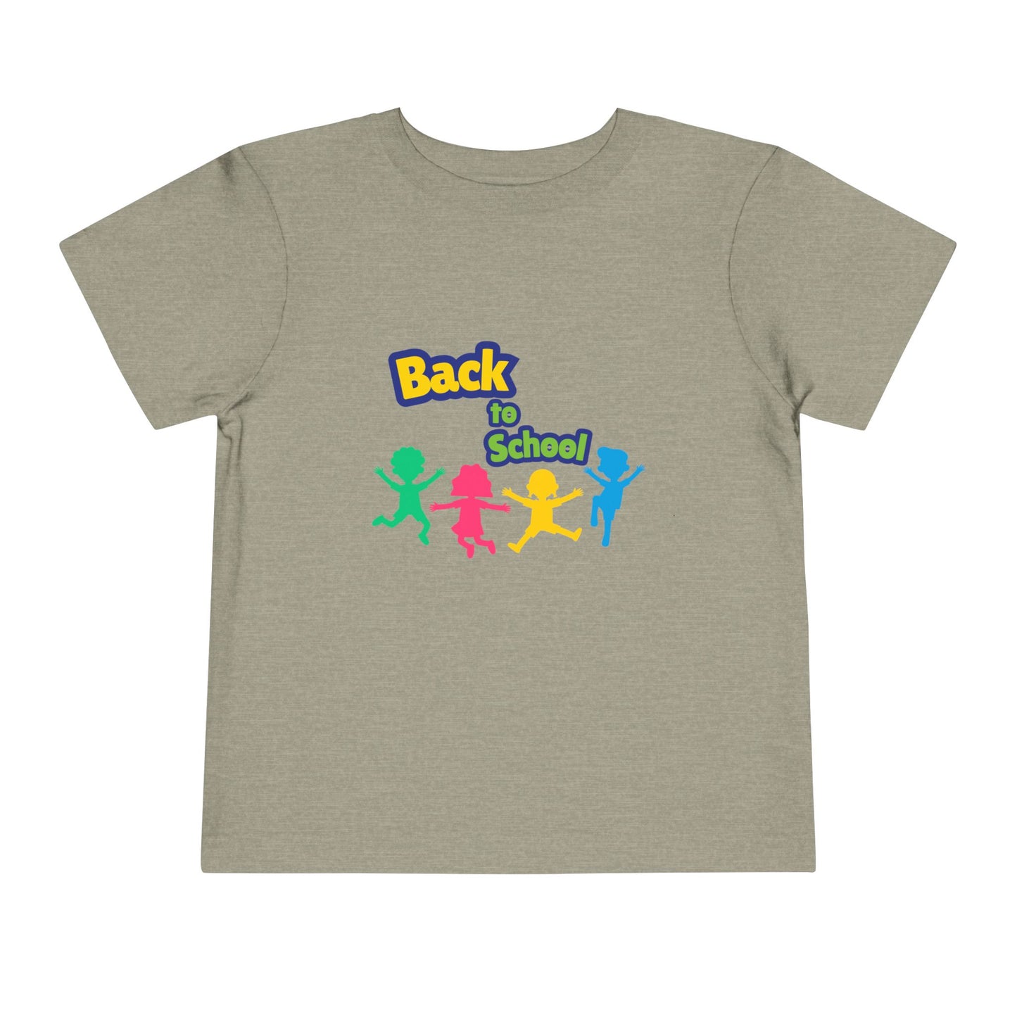 Back to School Toddler Tee — Colorful Kids Silhouettes