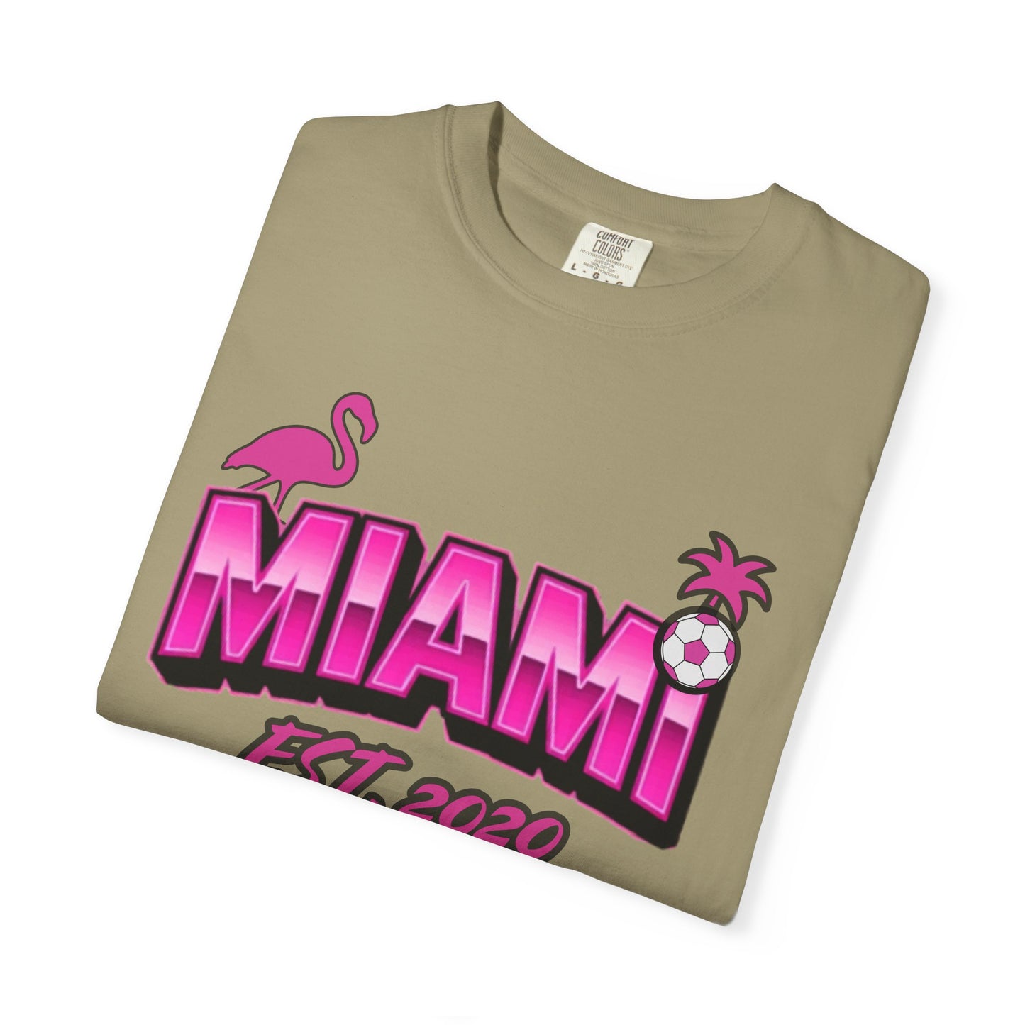 Miami Est 2020 Flamingo Soccer T-Shirt