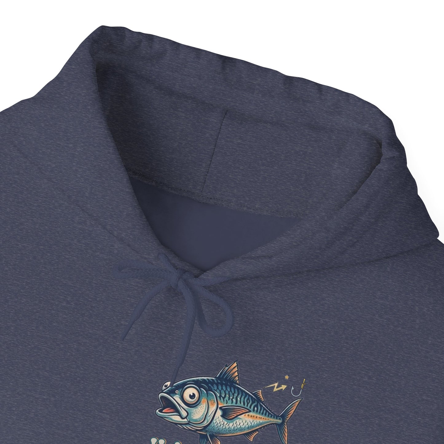 Holy Mackerel Fishing Hoodie — Retro Funny Angler Pullover Sweatshirt
