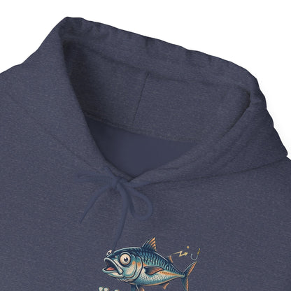 Holy Mackerel Fishing Hoodie — Retro Funny Angler Pullover Sweatshirt