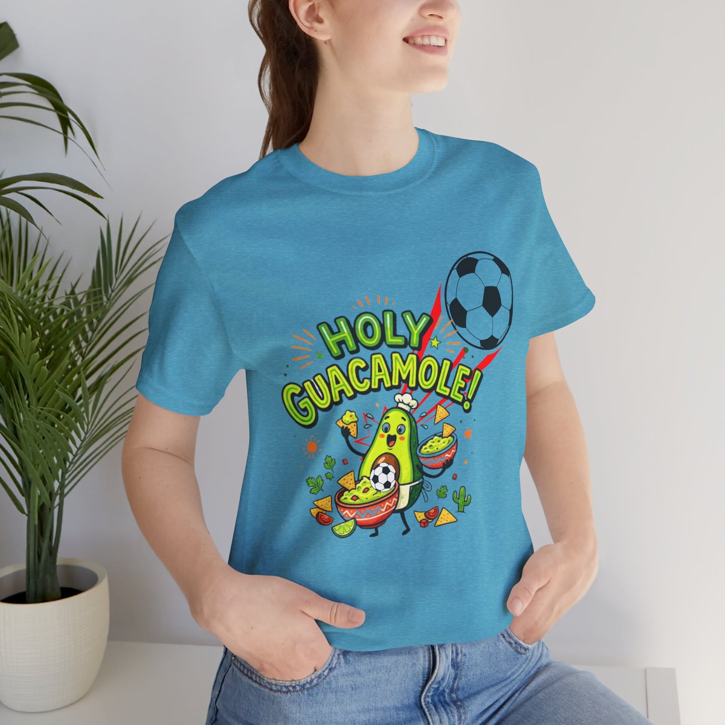 Holy Guacamole Soccer T-Shirt — Funny Avocado Football Fan Tee