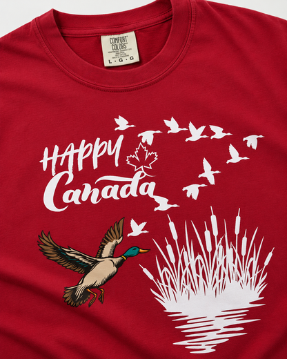 Canada Day Flying Geese T-Shirt — Wildlife Nature Celebration Tee