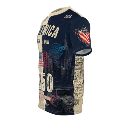 America Then & Now 1776-2026 Bicentennial Tee | Patriotic USA History Shirt