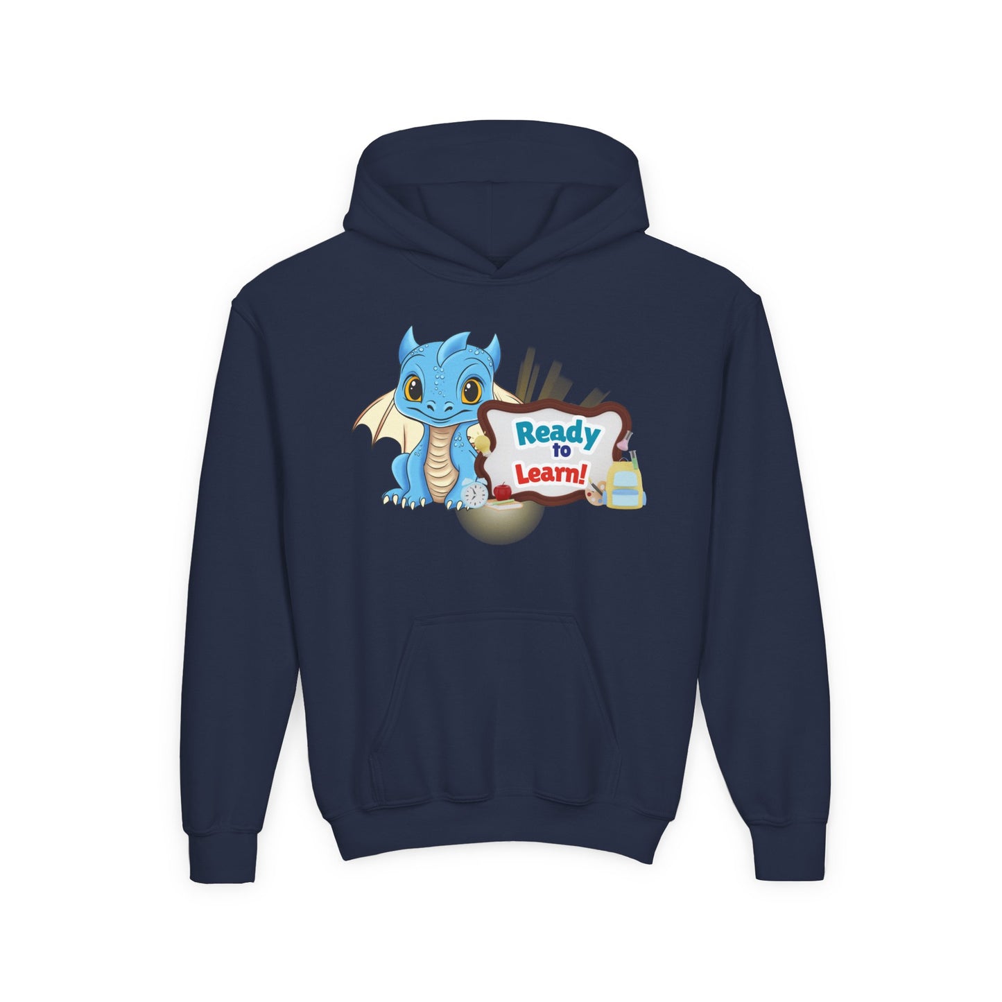 Youth Dragon 'Ready to Learn' Hoodie – Cute Back-to-School Sweatshirt