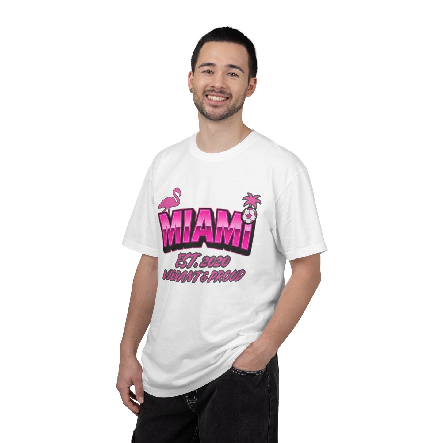 Miami Est 2020 Flamingo Soccer T-Shirt
