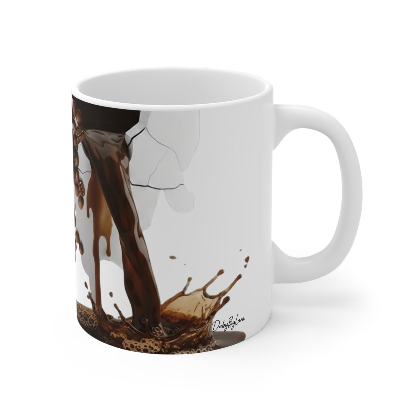 Pouring Beans Ceramic Coffee Mug — 11/15/20oz Microwave & Dishwasher Safe