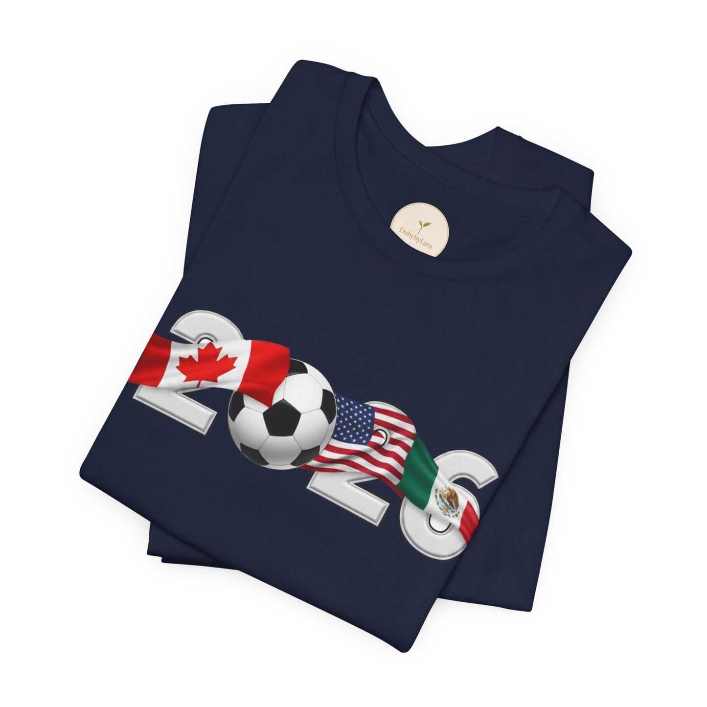 2026 North America Soccer Fan Tee — Canada USA Mexico Flag Crewneck