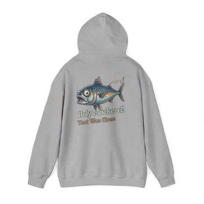 Holy Mackerel Fishing Hoodie — Retro Funny Angler Pullover Sweatshirt