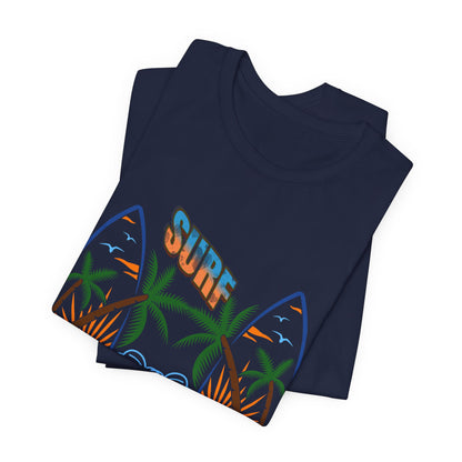 Surf Graphic T-Shirt — Surf Design Unisex Jersey Short Sleeve Tee