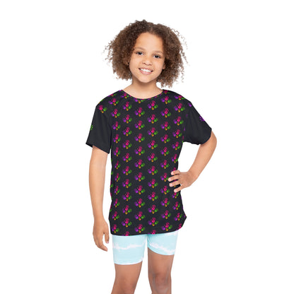 **Colorful Handprint Kids Active Shirt — All-Over Print Jersey**