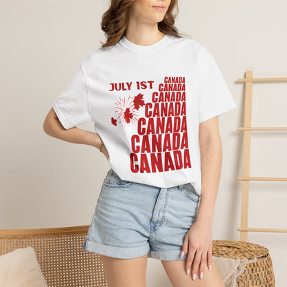 Canada Day Maple Leaf T-Shirt — Patriotic July 1st Celebration Tee
