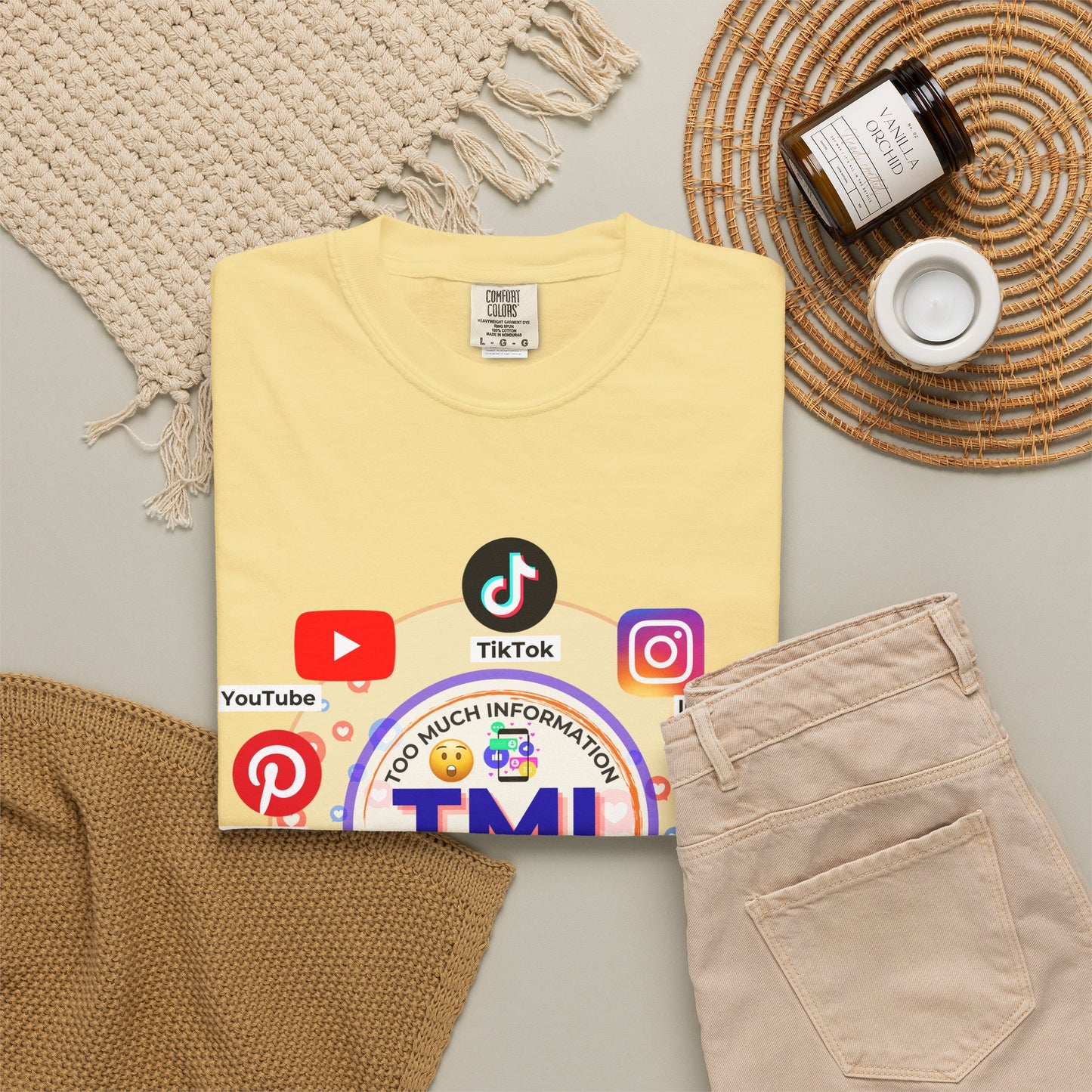 TMI (Too Much Information) Funny Graphic T-Shirt — Sarcastic Social Media Satire