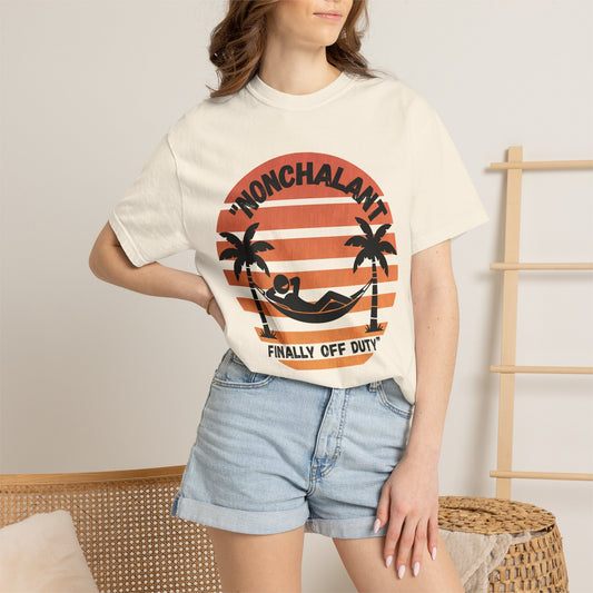 Finally Off Duty T-Shirt — Retro Palm Hammock Graphic Tee