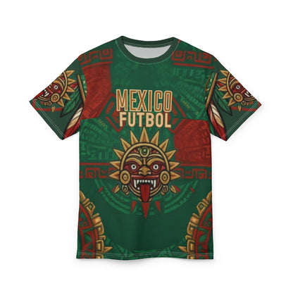 Mexico Futbol Aztec Sun Tee — All-Over-Print Soccer Jersey