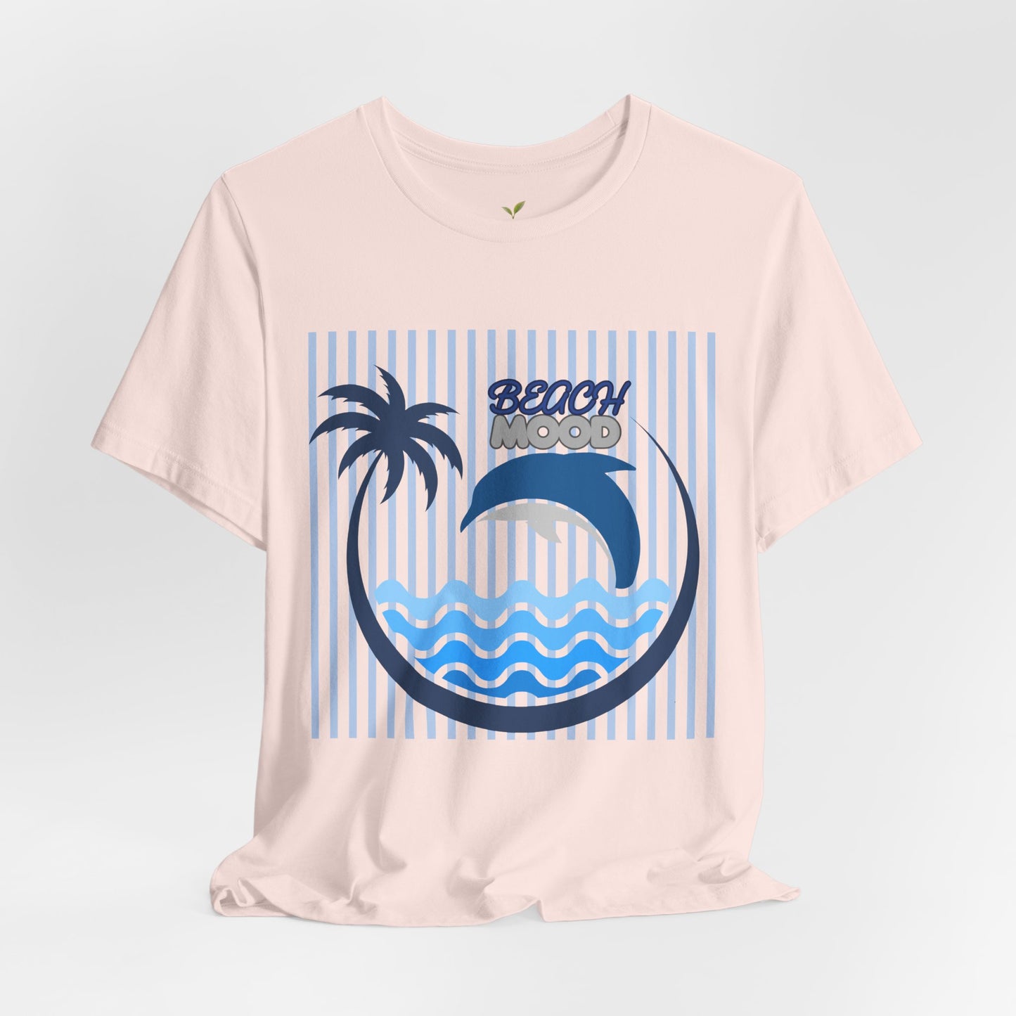 Beach Dolphin Wave T-Shirt — Palm Tree Ocean Graphic Tee