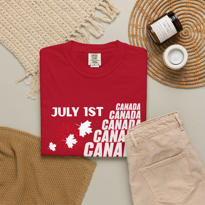 Canada Day Maple Leaf T-Shirt — Patriotic July 1st Celebration Tee
