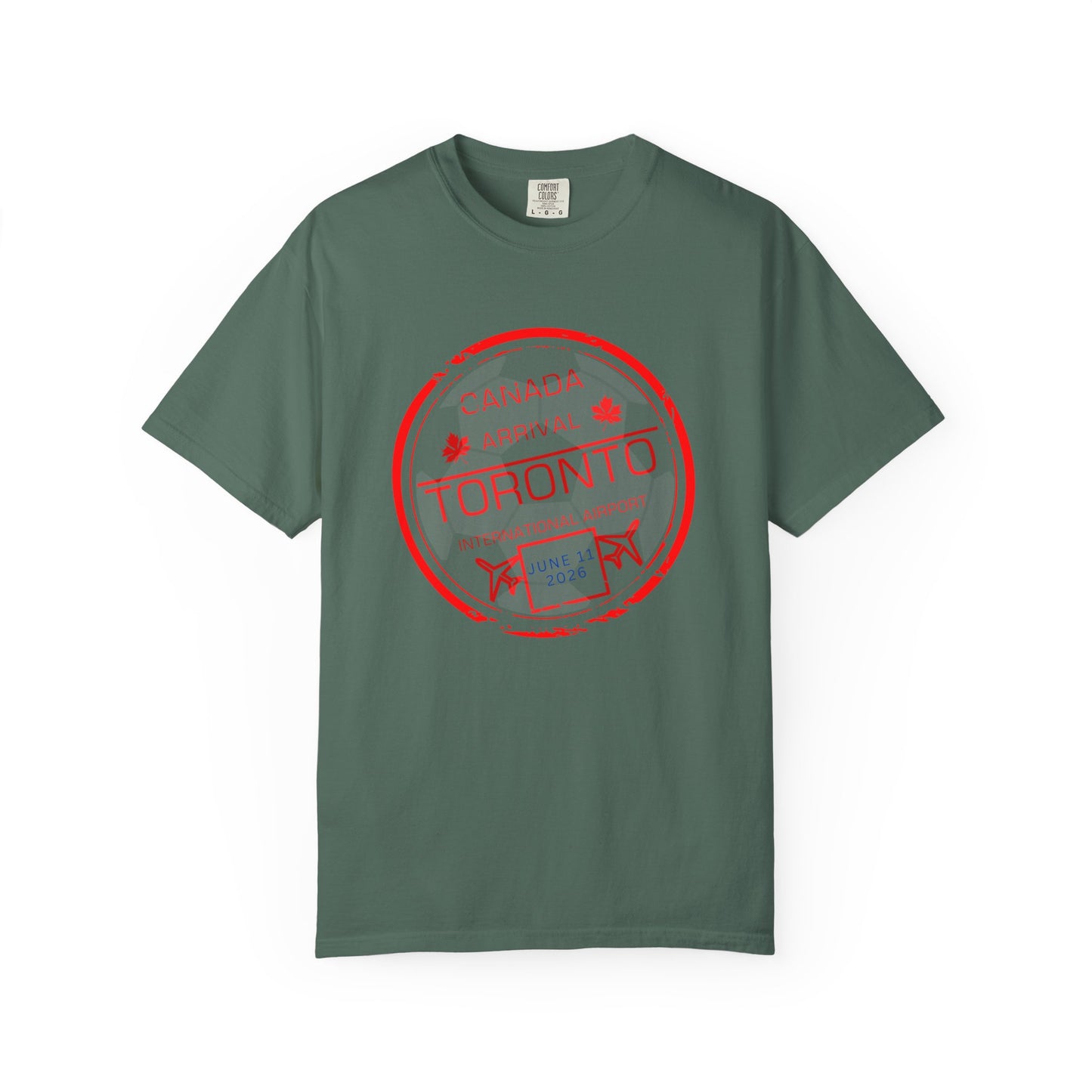 Toronto Soccer Arrival Passport Stamp T-Shirt — July 11, 2026