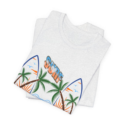 Surf Graphic T-Shirt — Surf Design Unisex Jersey Short Sleeve Tee