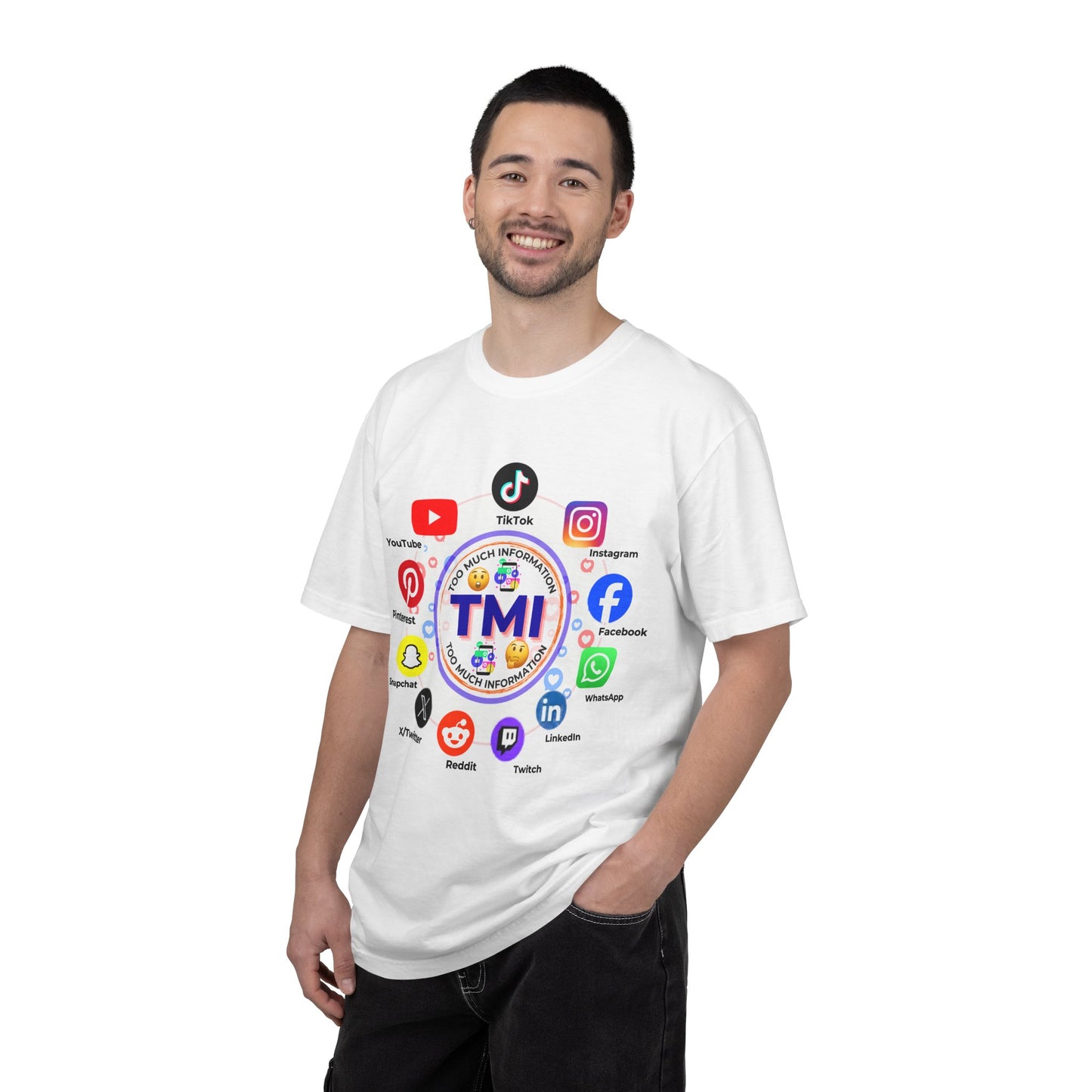 TMI (Too Much Information) Funny Graphic T-Shirt — Sarcastic Social Media Satire