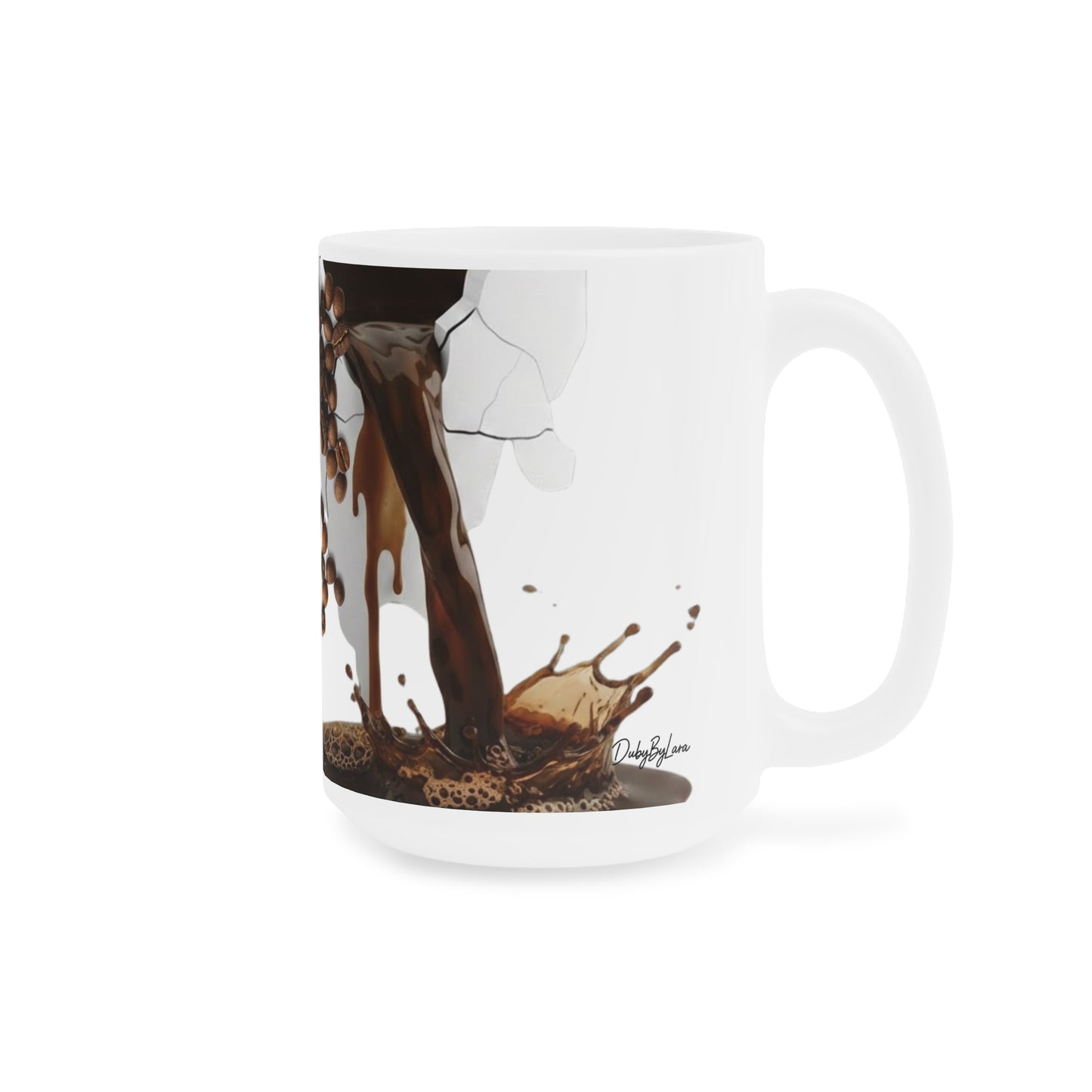 Pouring Beans Ceramic Coffee Mug — 11/15/20oz Microwave & Dishwasher Safe