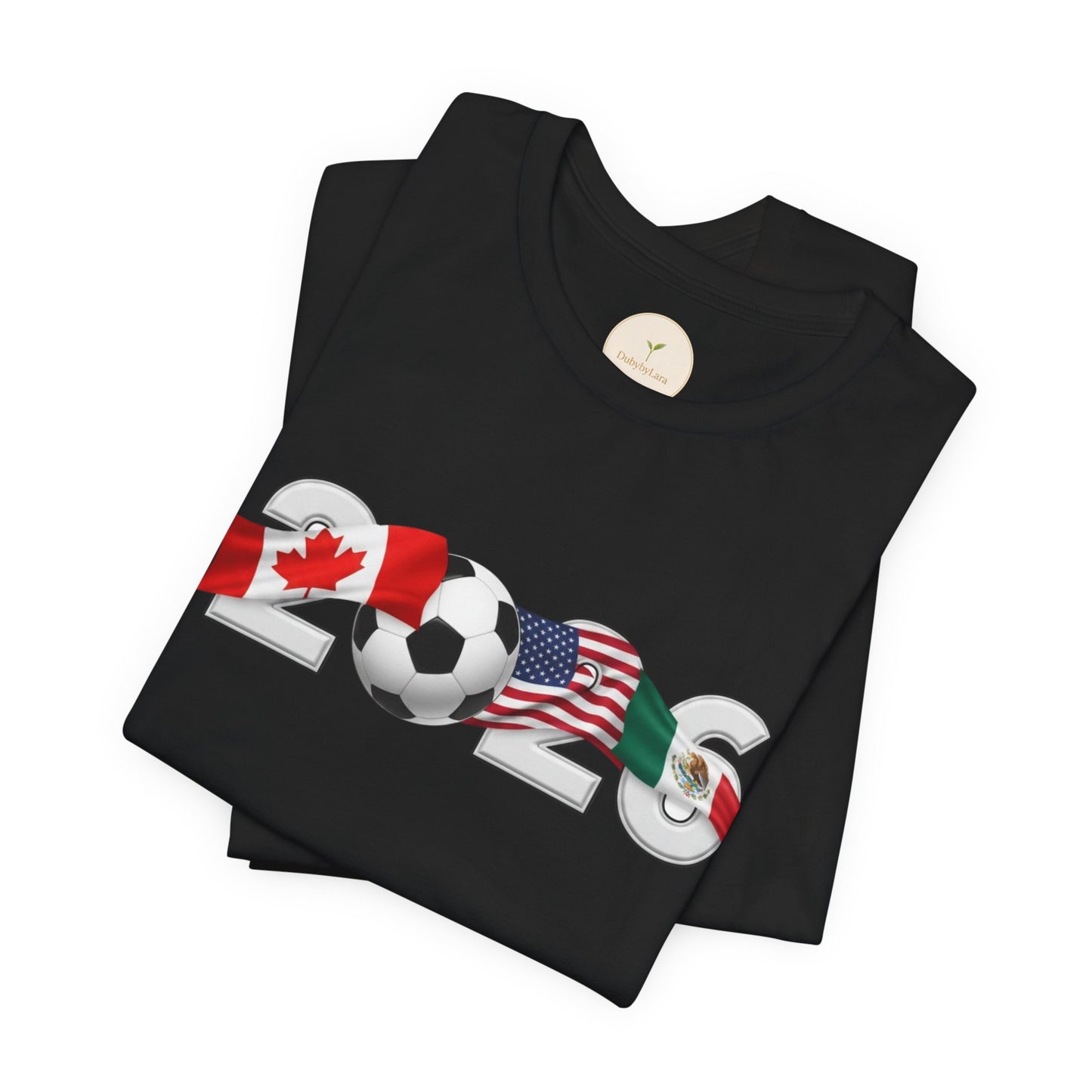 2026 North America Soccer Fan Tee — Canada USA Mexico Flag Crewneck