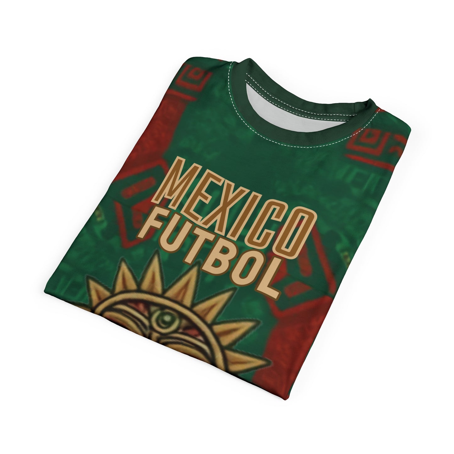 Mexico Futbol Aztec Sun Tee — All-Over-Print Soccer Jersey