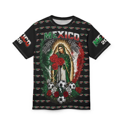 Our Lady of Guadalupe Mexico Soccer Shirt, All-Over Print Tee | 2026 Futbol Pride