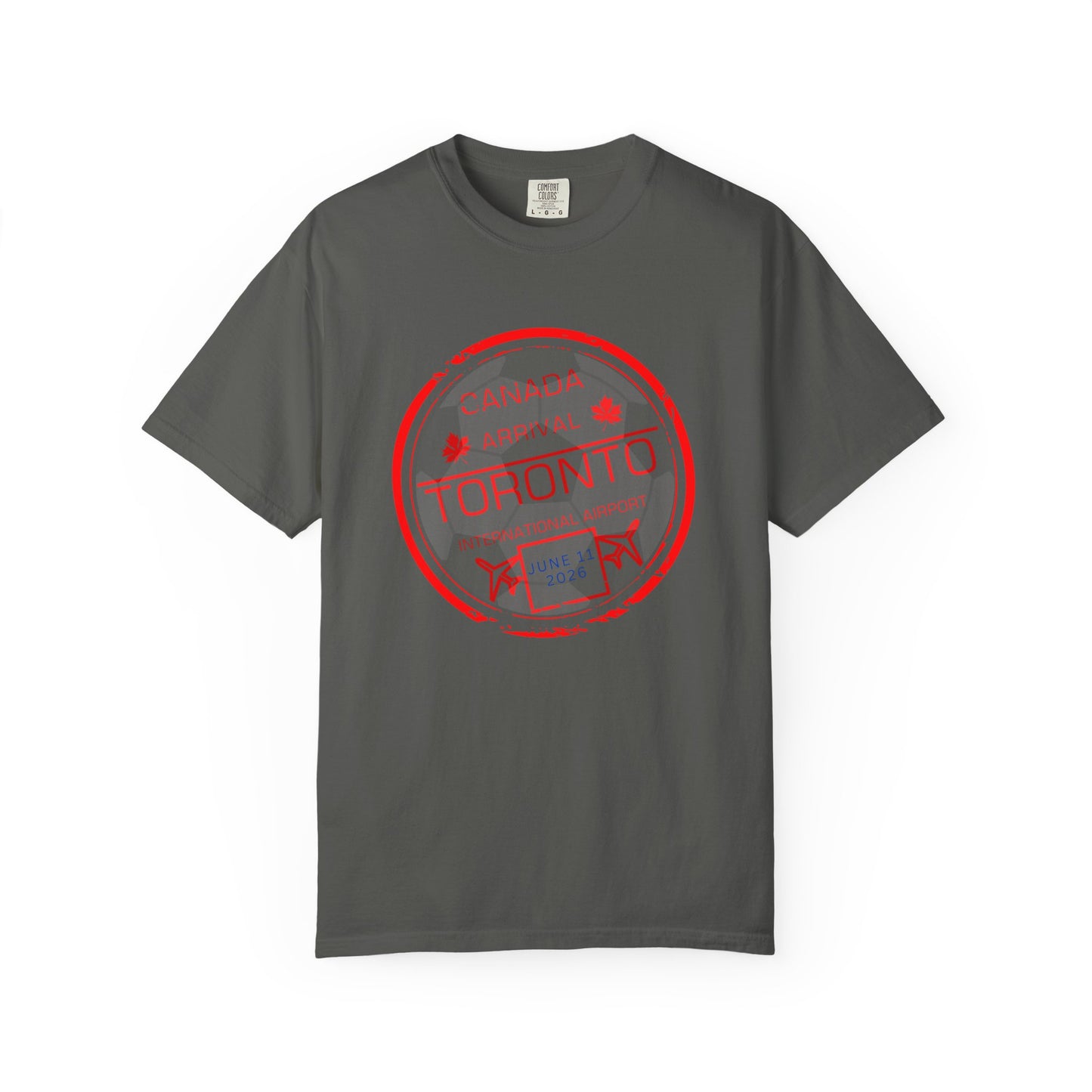 Toronto Soccer Arrival Passport Stamp T-Shirt — July 11, 2026