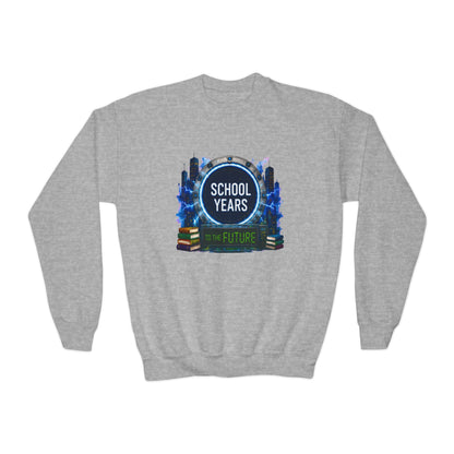 **School Years Youth Crewneck Sweatshirt — Future-Themed Kids Pullover**