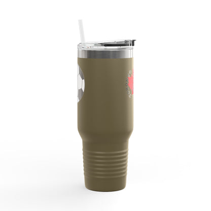 Toronto Soccer Maple Leaf 40oz Insulated Travel Mug with Handle & Straw