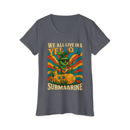 Vintage Submarine Graphic Tee — Retro Ocean Music Vibes Women's Organic T-Shirt