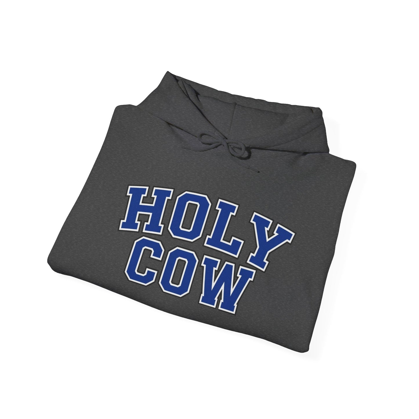 Holy Cow Collegiate Hoodie — Retro Mascot Letterman Style