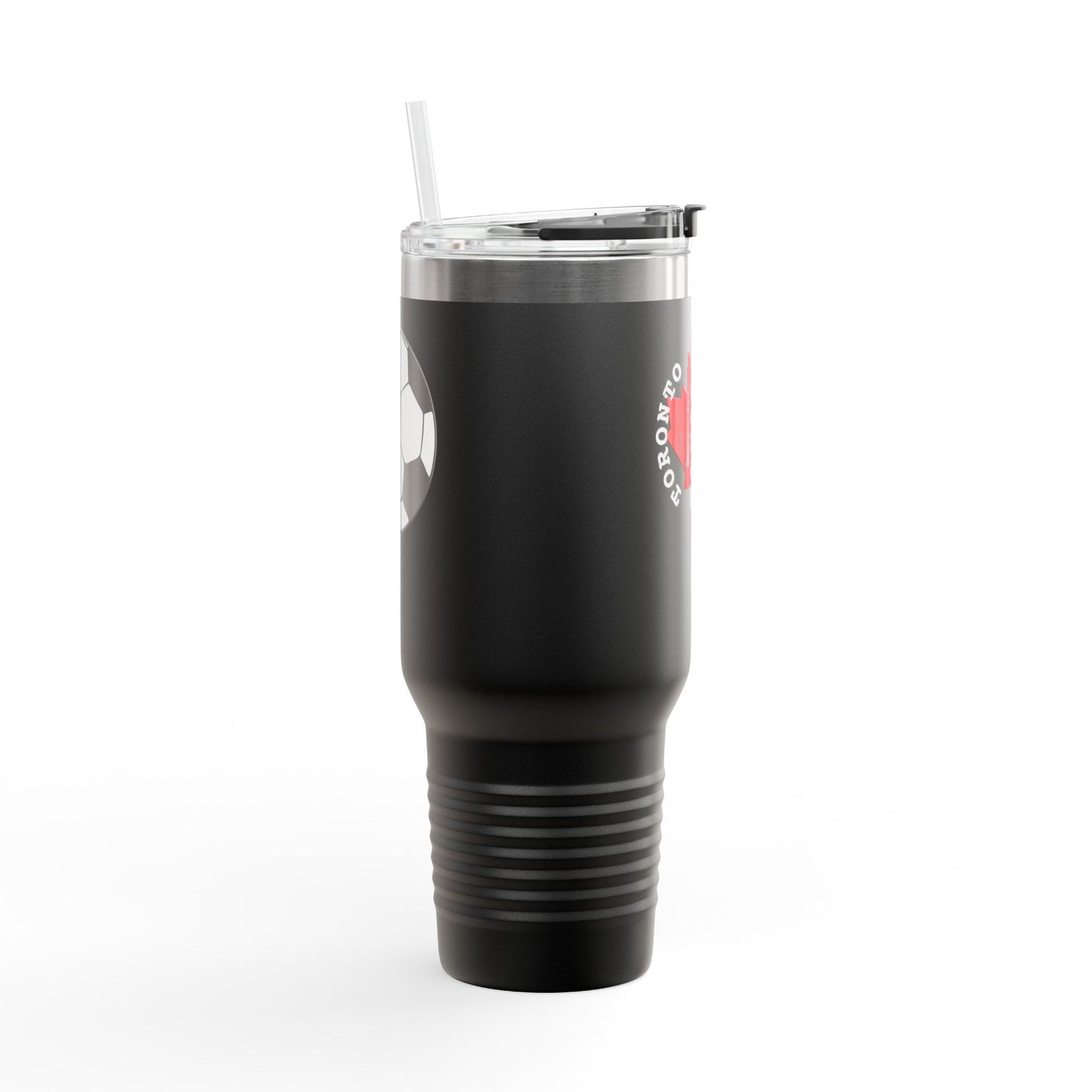 Toronto Soccer Maple Leaf 40oz Insulated Travel Mug with Handle & Straw