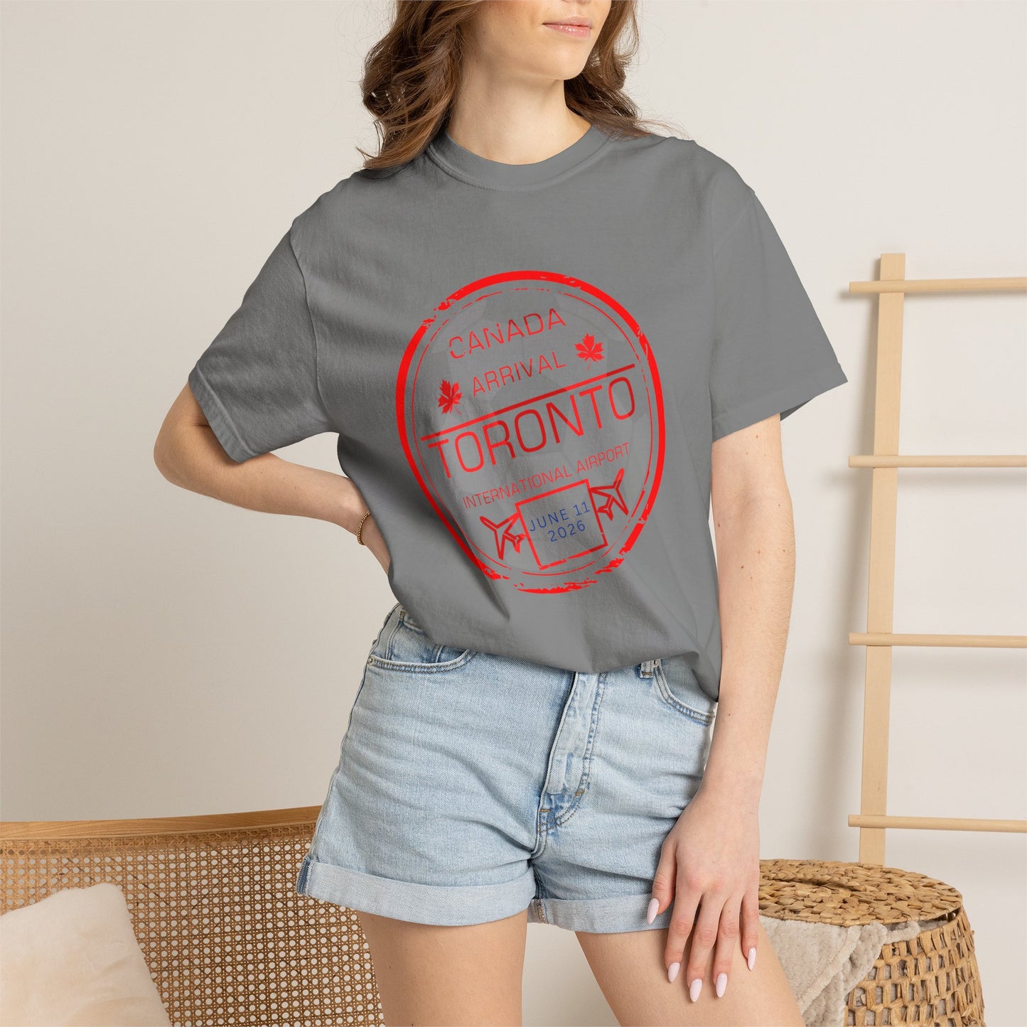 Toronto Soccer Arrival Passport Stamp T-Shirt — July 11, 2026