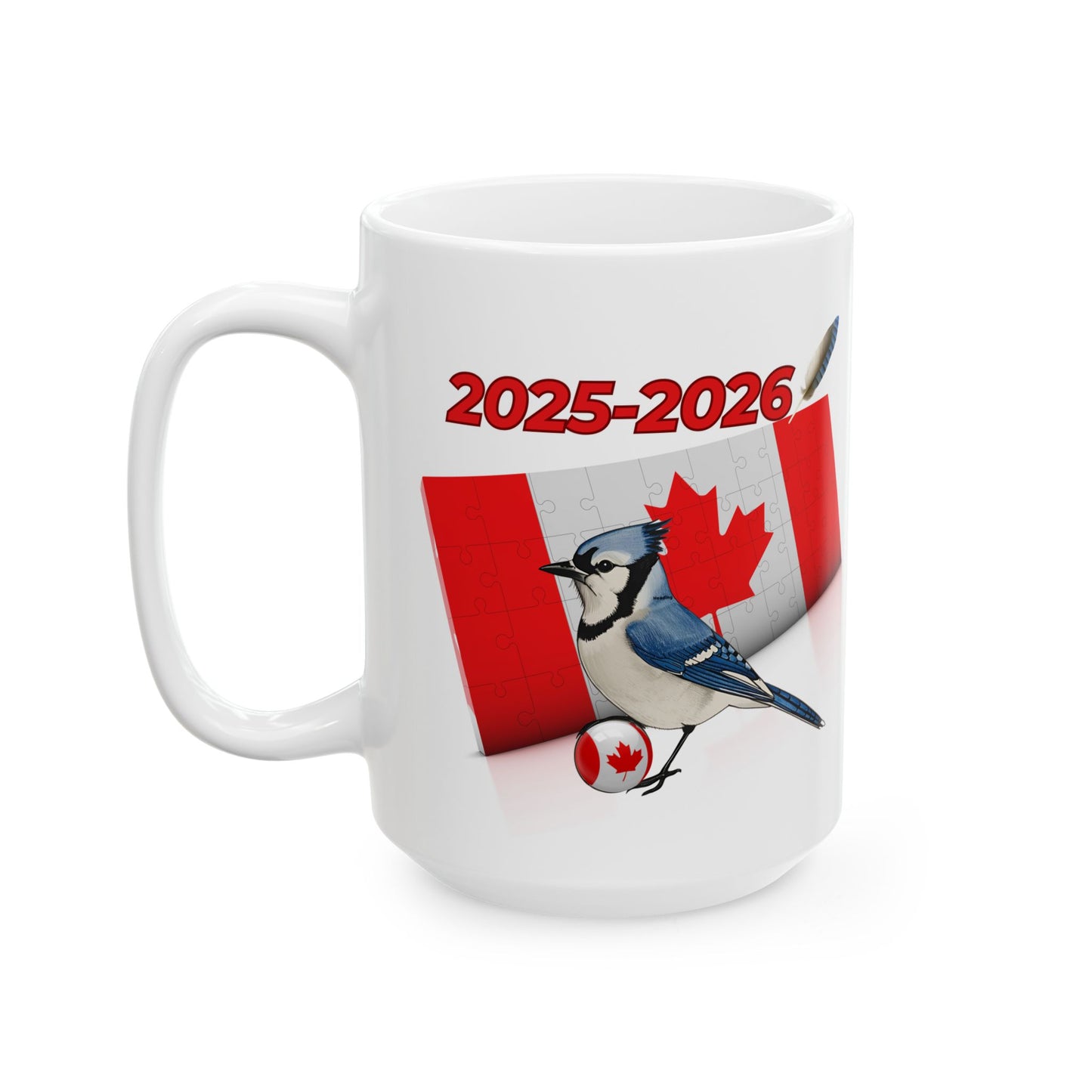 Ceramic Mug - Canadian B Jays Nature Lover Gift 11oz or 15oz Wildlife Decor Coffee Cup Canada Day Birdwatching