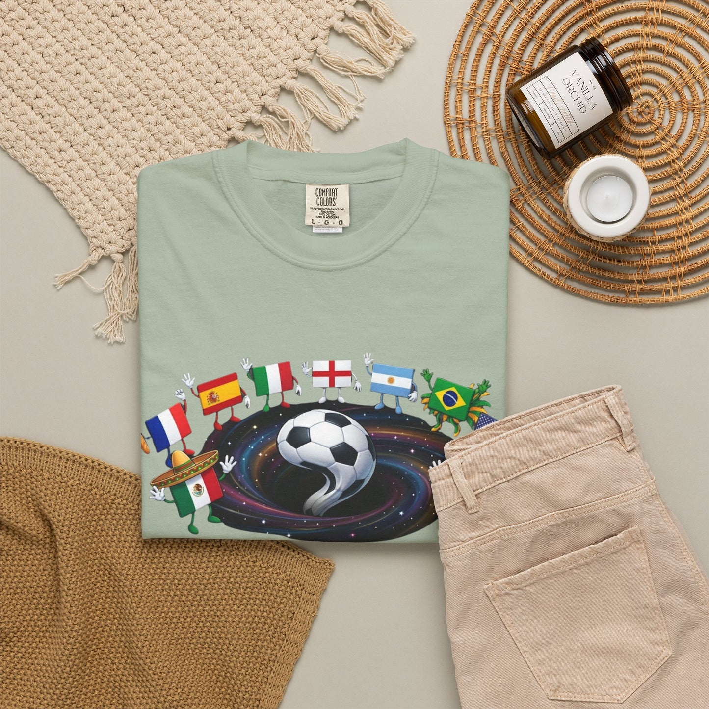 2026 World Soccer Vintage Tee — International Flag Fan T-shirt