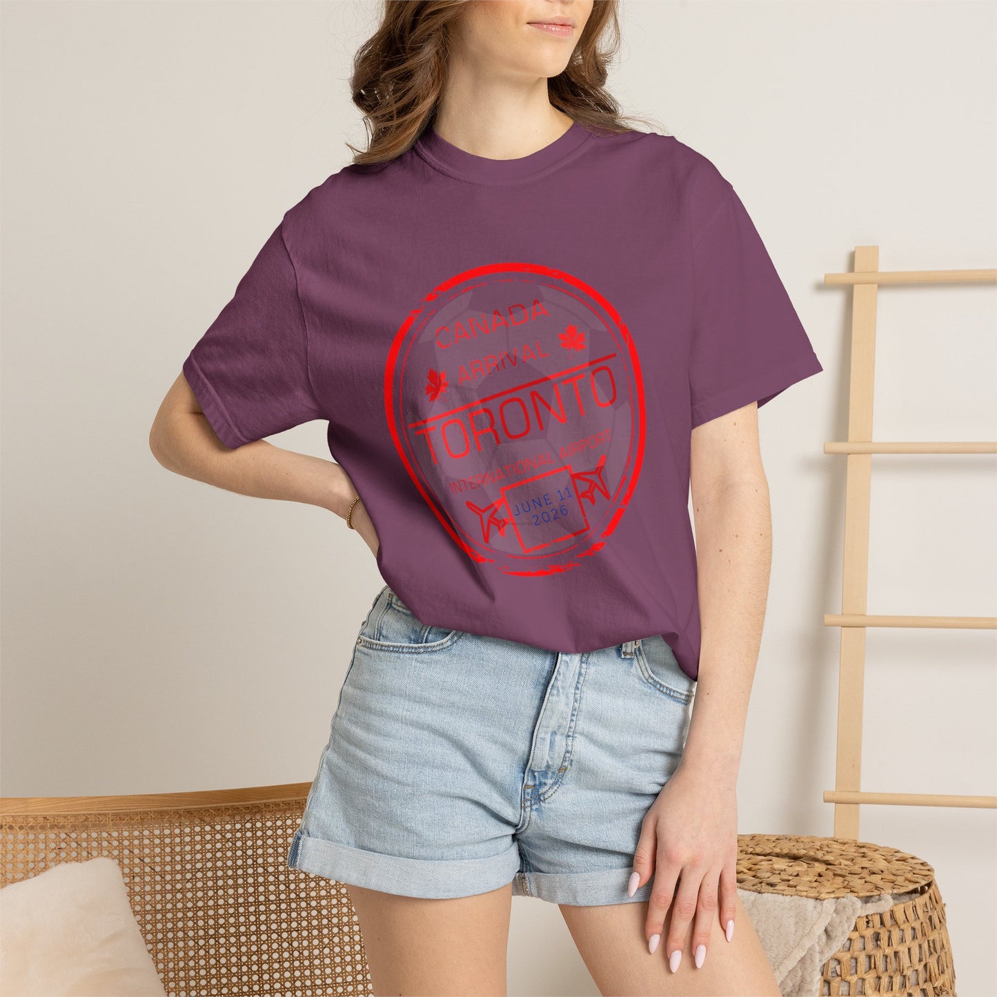 Toronto Soccer Arrival Passport Stamp T-Shirt — July 11, 2026