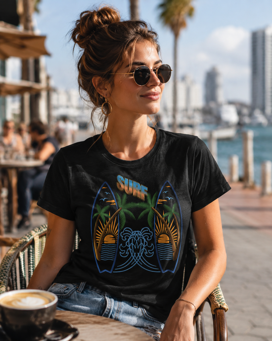 Surf Graphic T-Shirt — Surf Design Unisex Jersey Short Sleeve Tee